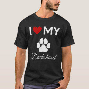 I Liebe des benutzerdefinierten Dackel-Texts T-Shirt