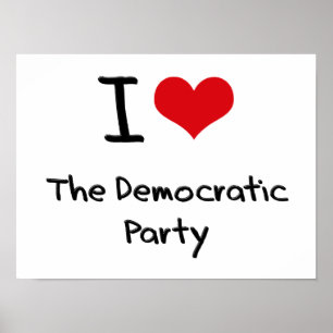 I. Liebe des demokratischen Party Poster