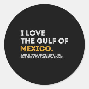I Liebe des Golfs von Mexiko Golf von Amerika Juli Runder Aufkleber