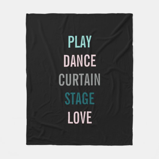 I Liebe des Künstlertanzsaals Fleecedecke (Vorderseite)