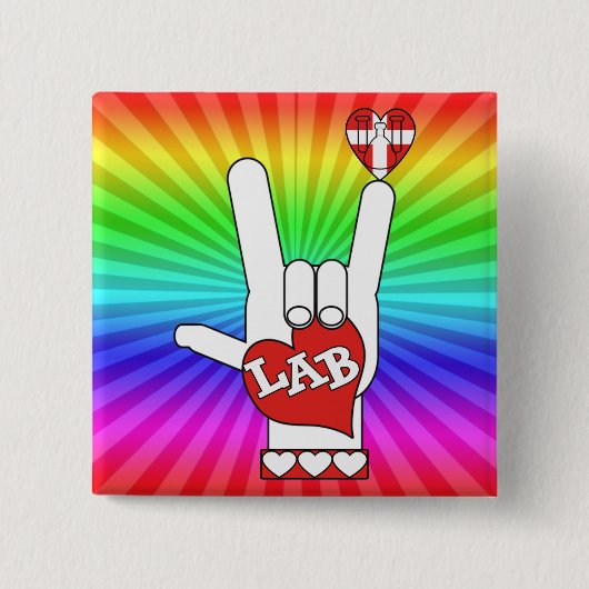 I LIEBE DES LABRADOR-ASL-ZEICHENS BUTTON (Vorderseite)