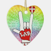 I LIEBE DES LABRADOR-ASL-ZEICHENS KERAMIK ORNAMENT (Rechts)