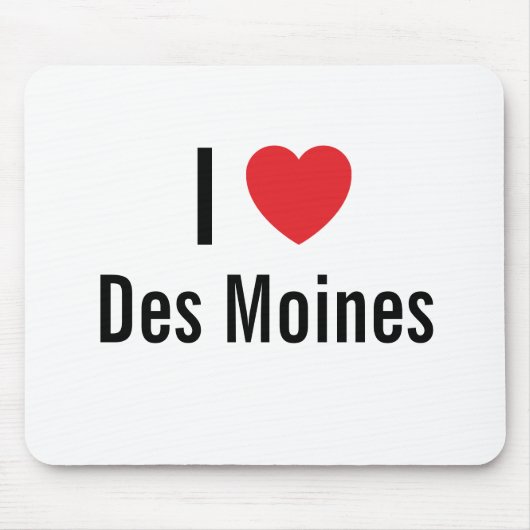 I Liebe des Moines Mousepad (Vorne)