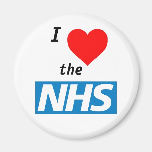 I Liebe des NHS Magnet für Kühlschränke und Gefrie (Vorne)