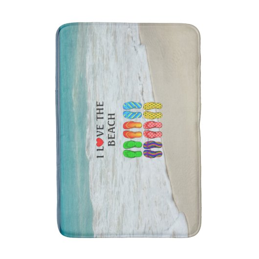 I Liebe des Strandes, beliebtes Design Badematte (Vorderseite Vertikal)