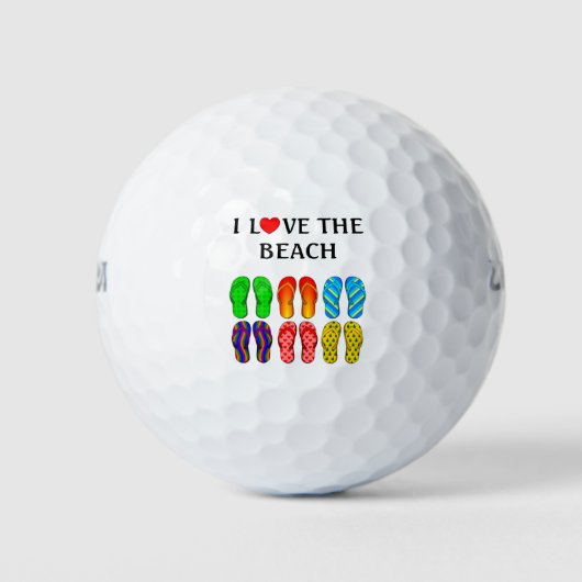 I Liebe des Strandes Golfball (Vorderseite)