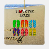 I Liebe des Strandes Keramikornament (Rückseite)