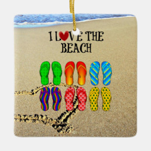 I Liebe des Strandes Keramikornament