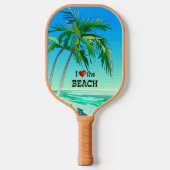 I Liebe des Strandes Pickleball Schläger (Vorderseite)
