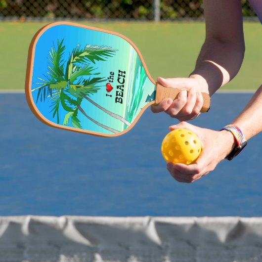 I Liebe des Strandes Pickleball Schläger (InSitu)