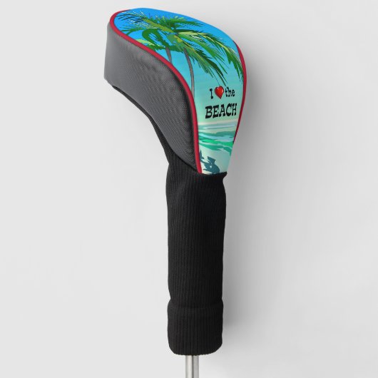 I Liebe des Strandes, Tropical Blue Golf Headcover (angewinkelt)