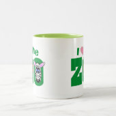 I Liebe des ZOO Zweifarbige Tasse (Mittel)