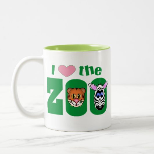 I Liebe des ZOO Zweifarbige Tasse (Links)