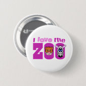 I Liebe des Zoos Button (Vorne & Hinten)