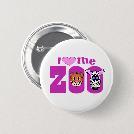 I Liebe des Zoos Button (Vorne & Hinten)