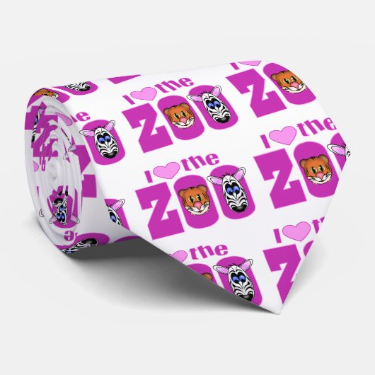 I Liebe des Zoos Krawatte (Gerollt)