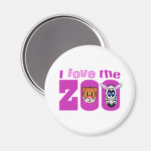 I Liebe des Zoos Magnet (Vorderseite/Rückseite)