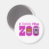 I Liebe des Zoos Magnet (Vorderseite/Rückseite)