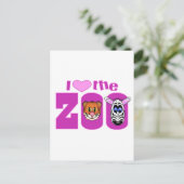 I Liebe des Zoos Postkarte (Stehend Vorderseite)