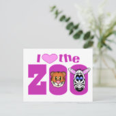I Liebe des Zoos Postkarte (Stehend Vorderseite)