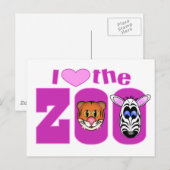 I Liebe des Zoos Postkarte (Vorne/Hinten)