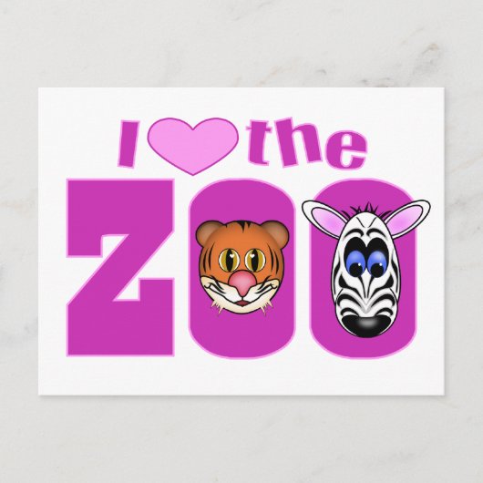 I Liebe des Zoos Postkarte (Vorderseite)