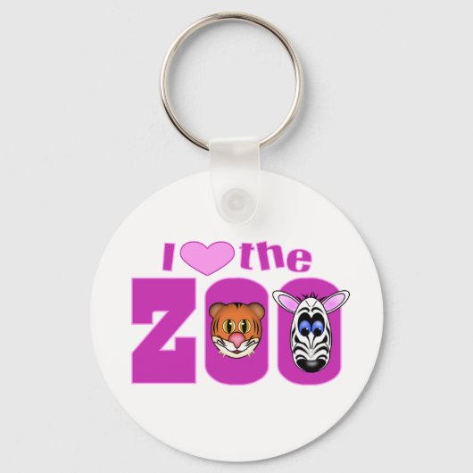 I Liebe des Zoos Schlüsselanhänger (Vorderseite)