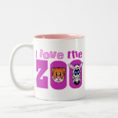 I Liebe des Zoos Zweifarbige Tasse (Links)