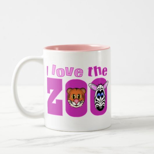 I Liebe des Zoos Zweifarbige Tasse (Links)
