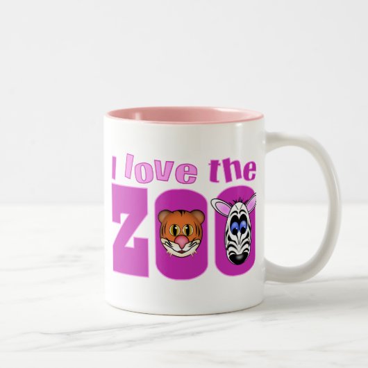 I Liebe des Zoos Zweifarbige Tasse (Rechts)