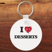 I Liebe Desserts Schlüsselanhänger (Vorderseite)