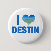 I Liebe Destin Florida Niedlich Beach Button (Vorderseite)