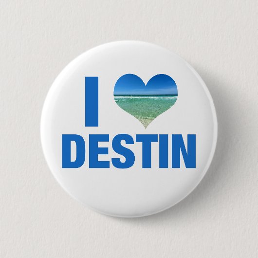 I Liebe Destin Florida Niedlich Beach Button (Vorderseite)