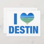 I Liebe Destin Florida Niedlich Beach Postkarte (Vorne/Hinten)
