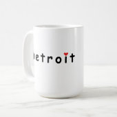 I Liebe Detroit Kaffeetasse (Vorderseite Links)