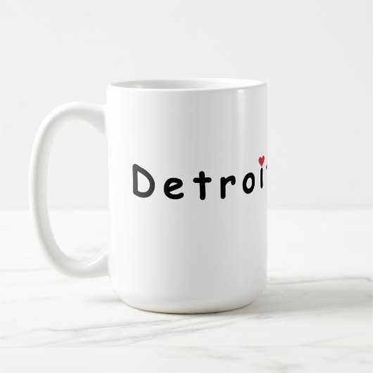 I Liebe Detroit Kaffeetasse (Links)