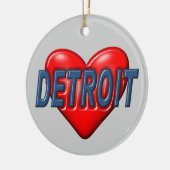 I Liebe Detroit Keramik Ornament (Links)