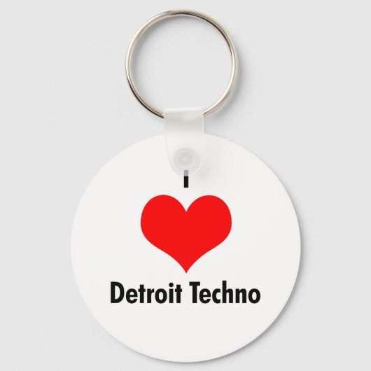 I Liebe Detroit Techno Schlüsselanhänger (Vorderseite)