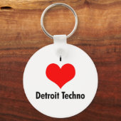 I Liebe Detroit Techno Schlüsselanhänger (Vorderseite)