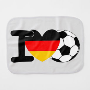I Liebe-Deutsch-Fußball Baby Spucktuch