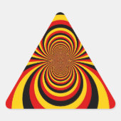 I Liebe Deutsche Druckgrafik Dreieckiger Aufkleber (Vorderseite)