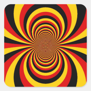 I Liebe Deutsche Druckgrafik Quadratischer Aufkleber