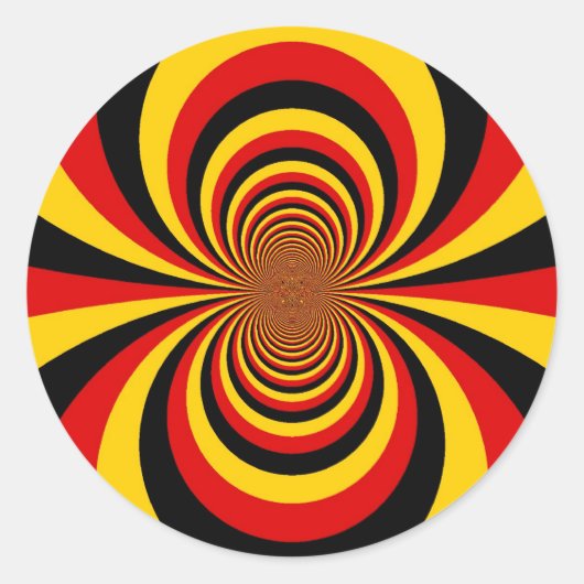 I Liebe Deutsche Druckgrafik Runder Aufkleber (Vorderseite)