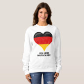 I Liebe Deutsche Menschen und Deutschland Land Her Sweatshirt (Vorne ganz)