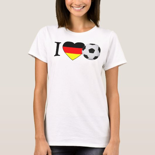 I Liebe-deutscher Fußball (Fussball Deutschland) T-Shirt (Vorderseite)