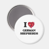 I Liebe Deutscher Hirten Magnet (Vorderseite/Rückseite)