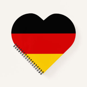 I Liebe Deutschland Black Red Gold Flag Patriotic Notizblock