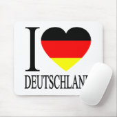 I Liebe Deutschland Deutsches Flaggenherz Mousepad (Mit Mouse)