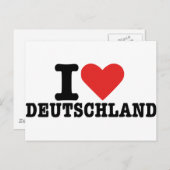 I Liebe Deutschland Postkarte (Vorne/Hinten)