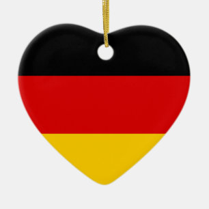 I Liebe Deutschland Schwarzes Gold Doppelseitiges  Keramik Ornament